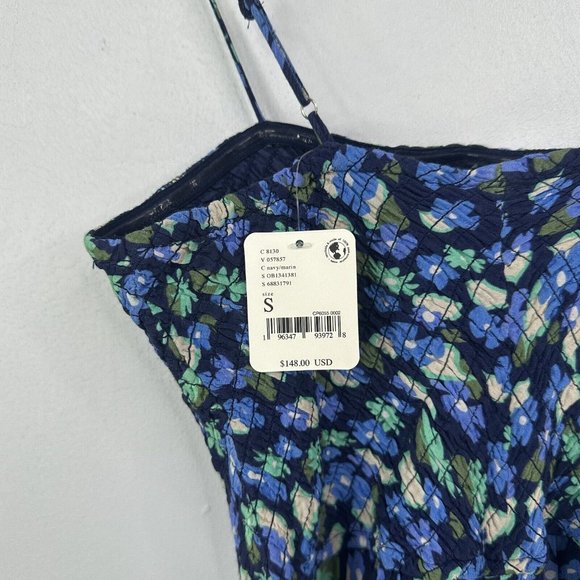 Free People Little Of Your Love Jumpsuit Size Small Floral Blue Wide Leg BNWT - Picture 12 of 14